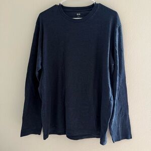 Uniqlo Men's Navy Blue Long Sleeve Shirt Size XL